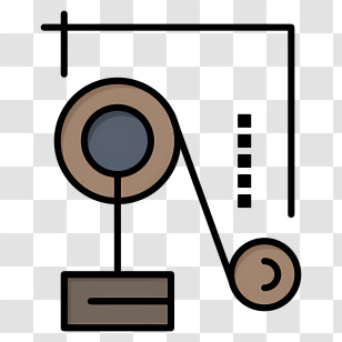 Modern Education Icon - Pulley System In Mechanics Illustration Transparent PNG