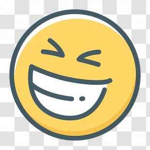 Laugh Emoji - Laughing Face Emoji With A Wide Grin Transparent PNG