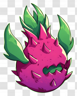 Dragon Fruit - Cartoon Pink Dragon Fruit Illustration Transparent PNG