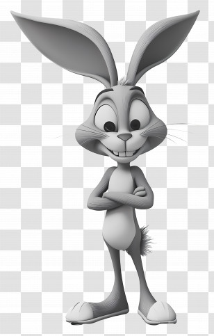Bugs Bunny - Smiling Cartoon Rabbit Transparent PNG