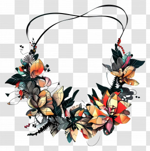 Necklace - Elegant Floral Necklace Transparent PNG