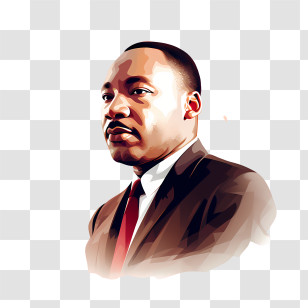 Martin Luther King Jr Day - Elegant Man In Suit Illustration Transparent PNG