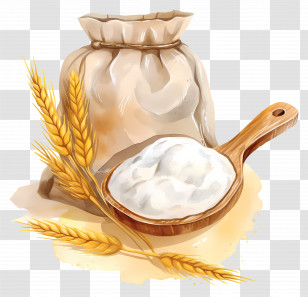 Corn Flour - Bag Of Flour With Wheat Transparent PNG