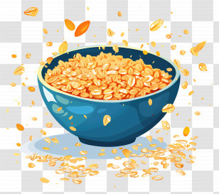 Oats - Healthy Breakfast Bowl Of Oats Transparent PNG