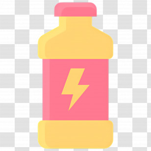Energy Drink - Energy Drink Bottle With Lightning Design Transparent PNG