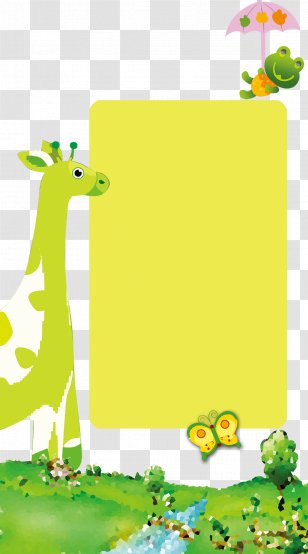 Kindergarten Poster School - Giraffe Panels Transparent PNG