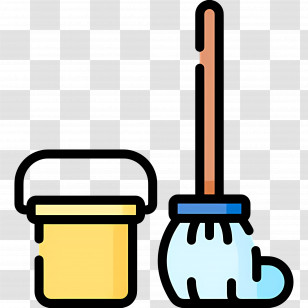 Cleaning Mop - Bucket And Mop Icon For Cleaning Transparent PNG