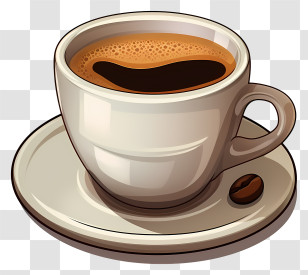 Coffee Cup - Hot Coffee In A Ceramic Cup Transparent PNG