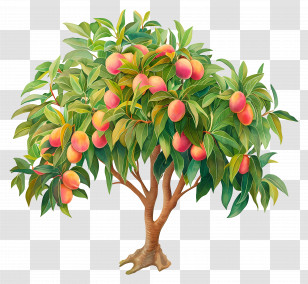 Mango Tree - Mango Tree With Abundant Fruits Transparent PNG