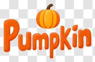 Pumpkin Logo - Orange Pumpkin Word Art Transparent PNG