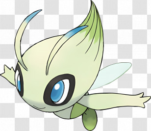 Celebi - Celebi With Wings And Green Body Transparent PNG