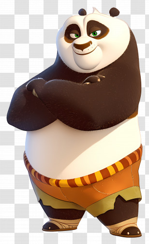 Kung Fu Panda - Martial Arts Panda In Combat Pose Transparent PNG