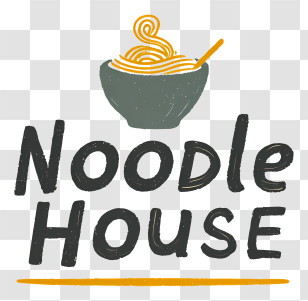 Noodle House Logo - Noodle House Hand-drawn Logo Transparent PNG