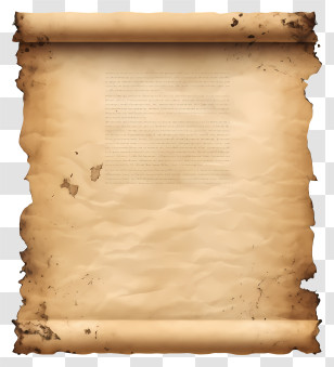 Realistic Style Old Paper - Antique Parchment Paper Scroll Transparent PNG
