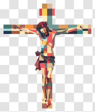 Crucifix - Colorful Crucifix Illustration Transparent PNG