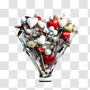 National Golf Lovers Day
 - Golf Clubs With Hearts Transparent PNG