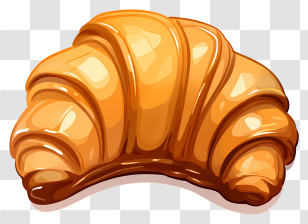 Croissant - Golden Flaky Croissant Transparent PNG