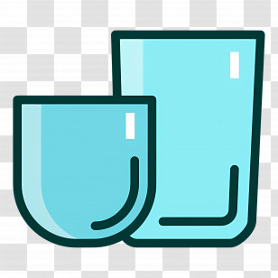 Water Glass - Blue Transparent Glasses Transparent PNG