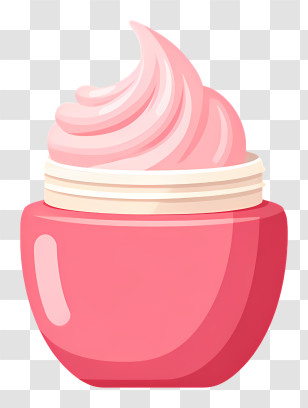 Skin Moisturizing Icon - Pink Cream Jar For Skincare Transparent PNG