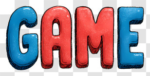 Word Game - Colorful GAME Text Transparent PNG