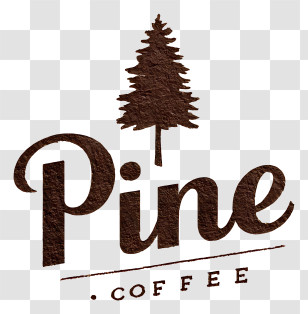 Pine Coffee Logo - Vintage Pine Coffee Tree Logo Transparent PNG