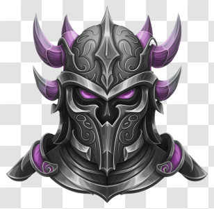 Black Metal Helmet - Dark Knight Helmet Fantasy Armor Transparent PNG