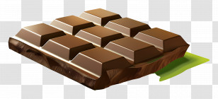 Chocolate Bar With Green Filling - Chocolate Bar With A Green Filling Transparent PNG