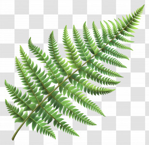 Fern Leaf - Bright Green Fern Leaf Illustration Transparent PNG