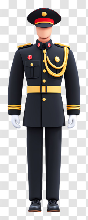 Turkish Police Uniform - Soldier In Formal Military Uniform Transparent PNG