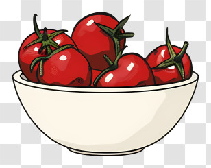 Cherry Tomato - Bowl Of Fresh Red Tomatoes Transparent PNG
