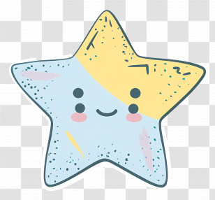 Star - Cute Smiling Star Illustration Transparent PNG