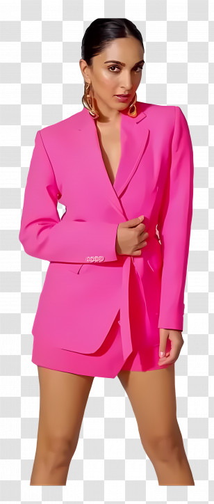 Kiara Advani - Stylish Woman In Pink Suit Transparent PNG