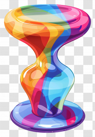 Stool - Colorful Hourglass Timer Transparent PNG