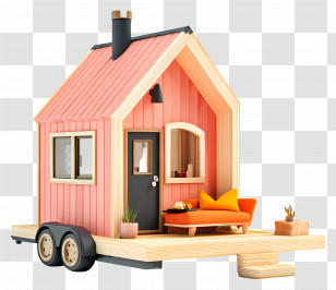 Tiny House - Cozy Tiny Mobile House Transparent PNG