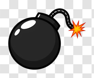 Timer Bomb - Cartoon Bomb With Lit Fuse Transparent PNG
