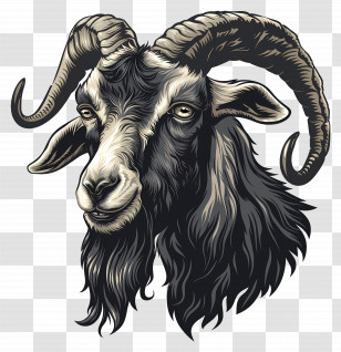 Goat - Goat Head Illustration Transparent PNG