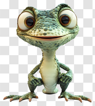 Quirky Lizard - Cartoon Lizard Character Transparent PNG