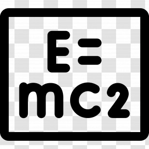 Formula - Famous Physics Equation E=mc^2 Transparent PNG
