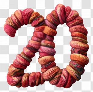 Number 20 - Yarn Number 20 In Red Tones Transparent PNG