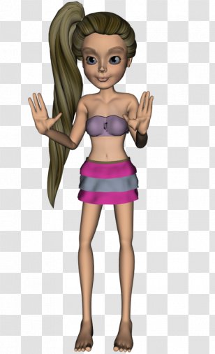 Fairy Finger Cartoon Brown Hair - Silhouette Transparent PNG