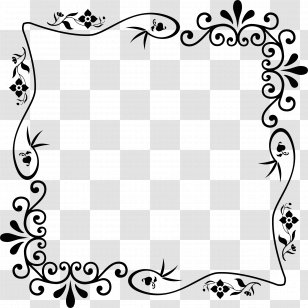 Clip Art - White - Vintage Border Transparent PNG