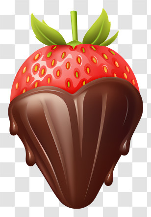 Chocolate Covered Strawberry - Chocolate-Dipped Strawberry Illustration Transparent PNG