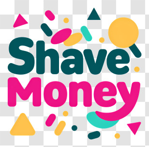 Shave Money - Playful Shave Money Logo Transparent PNG