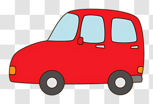 Icon - Red Cartoon Car Illustration Transparent PNG