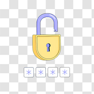 Bubble Gum - Open Lock With Password Transparent PNG