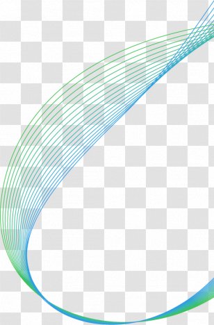 Turquoise Teal Line - Green Waves Transparent PNG