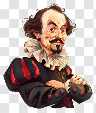 Shakespeare Day - Portrait Of A Historical Figure Transparent PNG