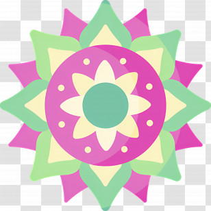 Mandala - Colorful Floral Mandala Design Transparent PNG