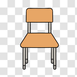 Icon - Simple Wooden Chair Illustration Transparent PNG