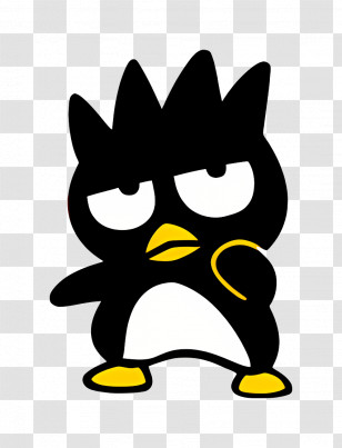 Bad Badtz Maru - Black Cartoon Penguin With Cool Expression Transparent PNG